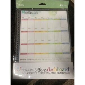 Erin Condren Snap In Dashboard Wellness Log Planner Happy Track Weight NIP